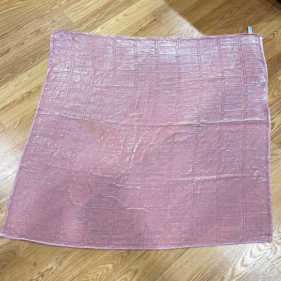 Pink Christian Dior velour scarf - Picture 1 of 5